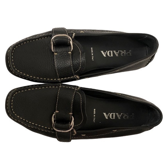 Prada Shoes - PRADA black loafer flat shoes